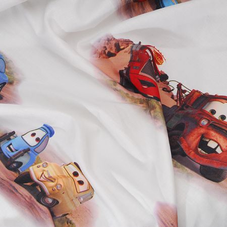 Látka záves + záclona motív autíčka