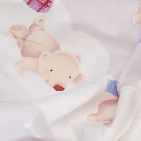 Látka záves + záclona motív ľadový medvedíky