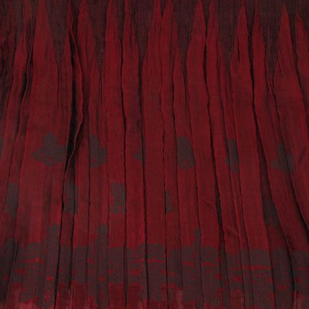 Taft kupón výšivka tvarovaný kraj bordó/černá