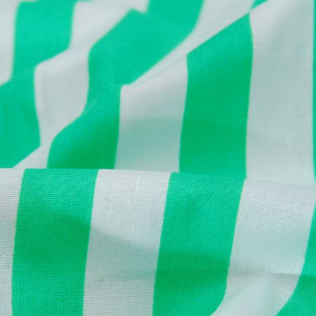 Bavlněná látka široký proužek zelený