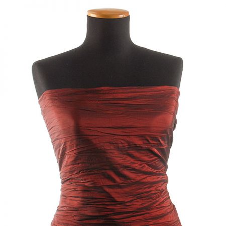 Taft kreš plastický šanžán tm. červený-černý