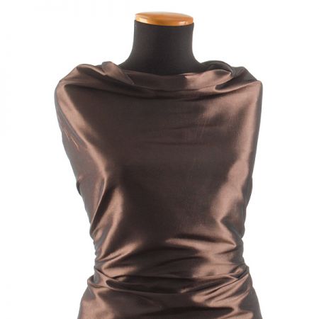 Taft hladký šanžán hnědočerný