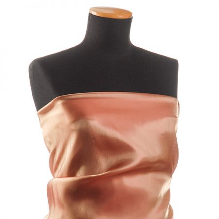 Organza hladká lesklá šanžán zlatohnědá