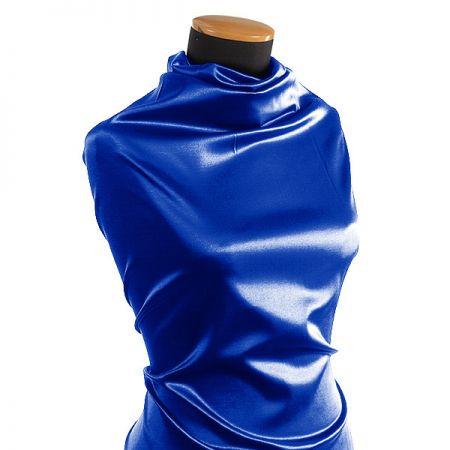 Pružný satén královská modrá