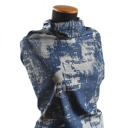 Riflovina nevšední tisk modrá 