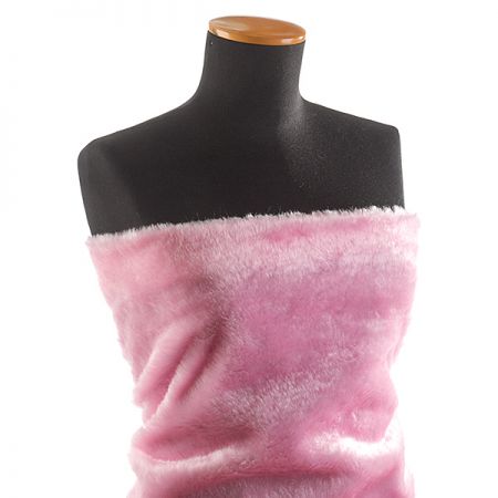 Imitace kožešiny nízký vlas růžová