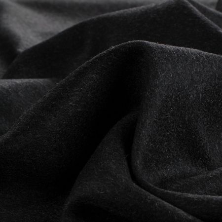 Kašmír látka vhodná na kabát černošedá
