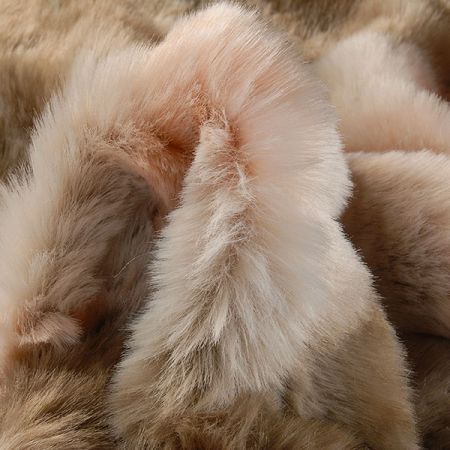 Imitace kožešiny smetanová, starorůžová, hnědá