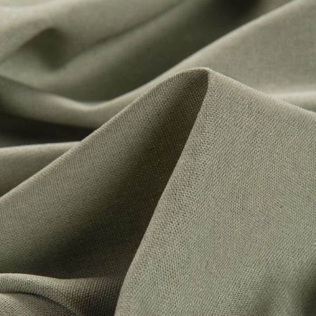 Len pružný viskoza směs pastel khaki zelený