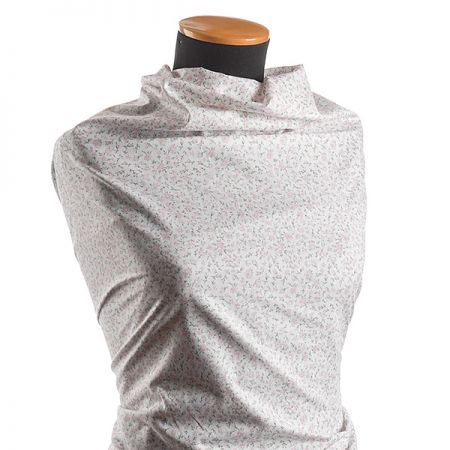 Bavlněná látka tisk drobné kytičky růžové