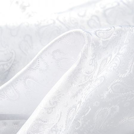 Podšívka žakárová paisley vzor lomená bílá