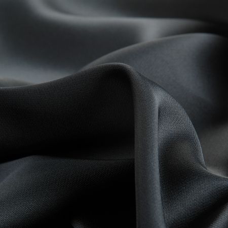 Cupro šatová látka antracit