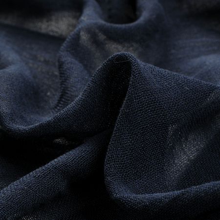 Bavlna organtýn přírodní tm. modré barvy