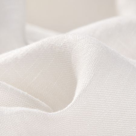 Len bavlna směs bílé barvy