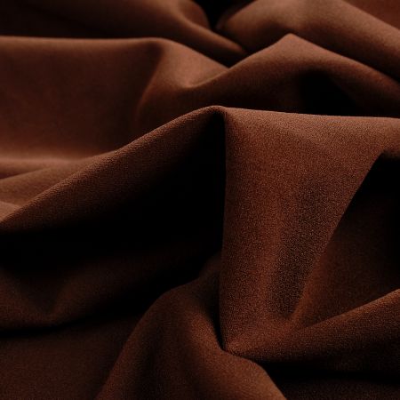 Pletenina úplet scuba crepe oboustranný koňak hnědá