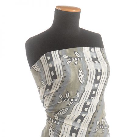 Viskozová šatovka abstraktní květinový  vzor