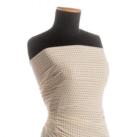 Šifon puntík drobný černý