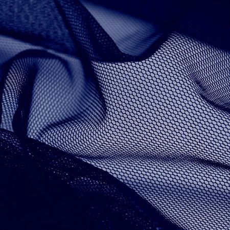 Tyl pružný jemný tmavě modrý