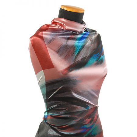 Atlas abstraktní malba fantazie tyrkys/starorůžová