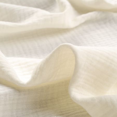 Bavlněný mušelín dvojitá gázovina smetanový