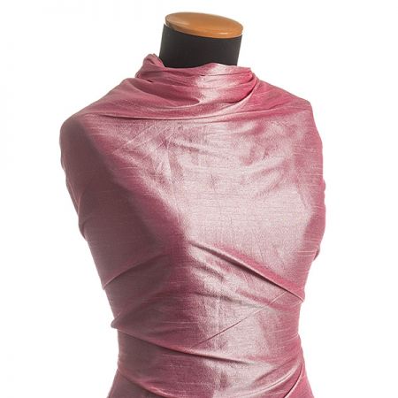 Šantung jednobarevný starorůžový