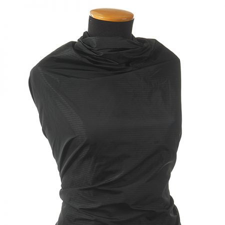 Taft žakár pruhy modré/černé