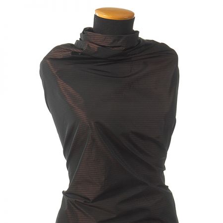 Taft žakár pruhy vínové/khaki