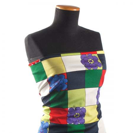 Úplet žoržetový geometrický vzor/květy