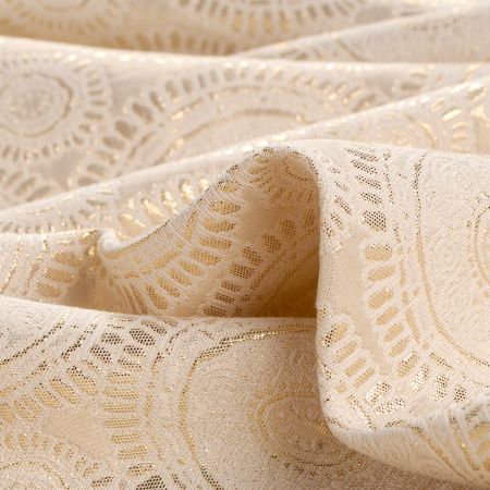 Brokát lamé ornamentální vzor zlatý