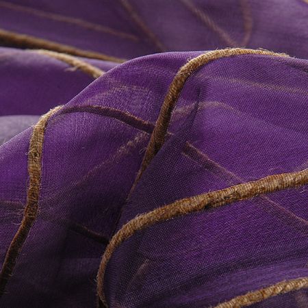 Organza hedvábná jutové proužky fialová