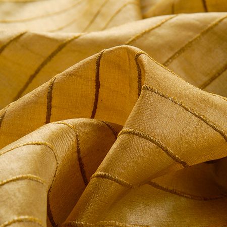 Organza hedvábná proužky zlatožlutá