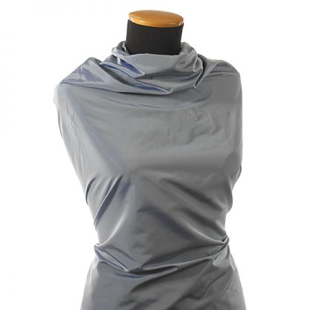 Taft hladký pevnější modrobílý