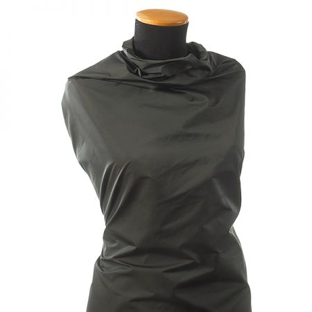 Taft/satén hladký jemný šedý tmavý