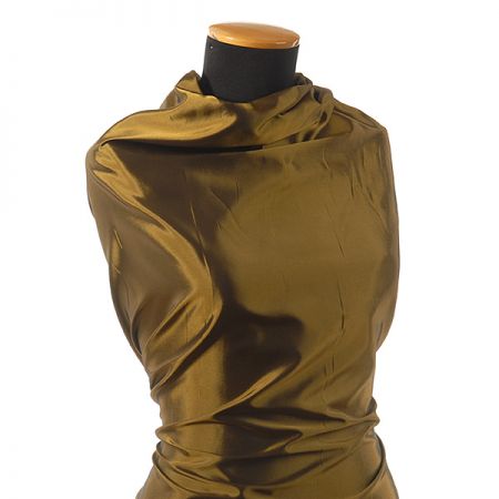 Taft hladký šanžán zlato-černý