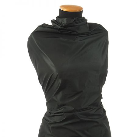 Taft hladký tyrkysovočerná