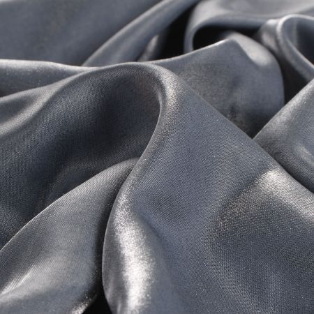 Lamé šatová látka antracit šedá