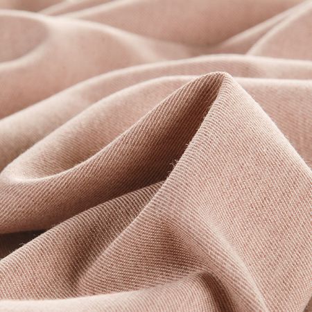 Bavlněná látka pružná imitace rifloviny sv.hnědá