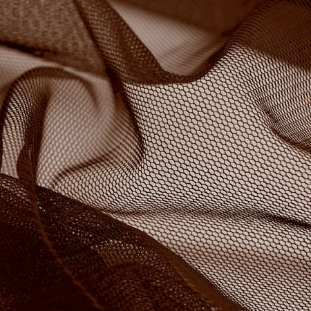 Pružný tyl tm. hnědý