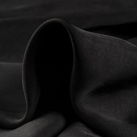 Viskozová jemná látka černá imitace hedvábí