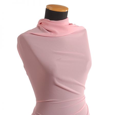 Šifon jednobarevný hladký  pudrový růžový