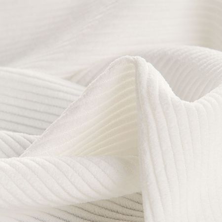 Manšestr pružný polyester směs bílý