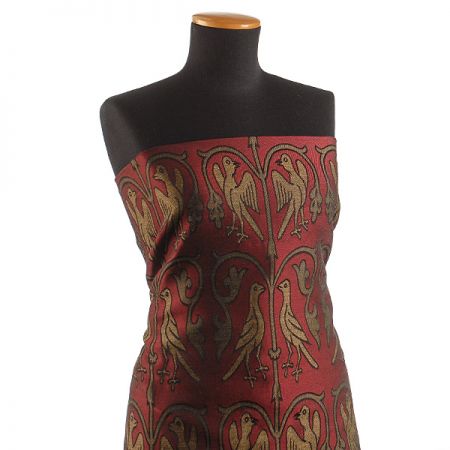 Replika historické látky Arras červený/zlatý