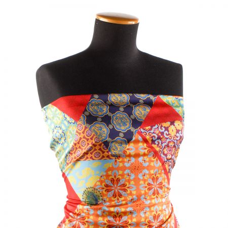 Mikado tkanina tisk patchworkový vzor