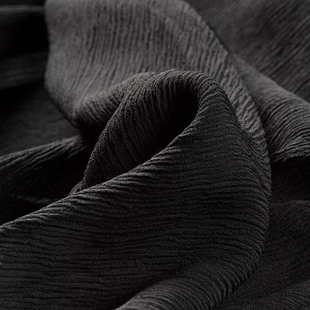 Šifon plise černý