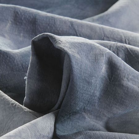 Viskozová šatová látka batika modrozelená