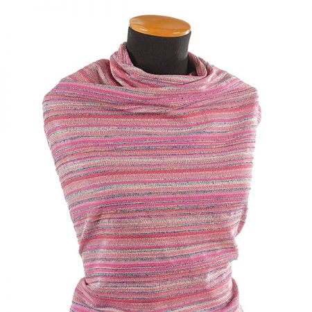 Vlněná kostýmová látka Art Fabrics růžová/tyrkys