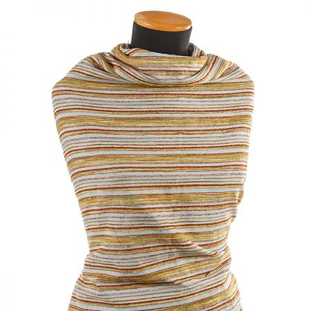 Kostýmová žakárová látka vlna směs hnědý melír