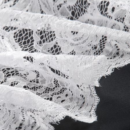 Krajka tylová jemná romantický vzor bílá