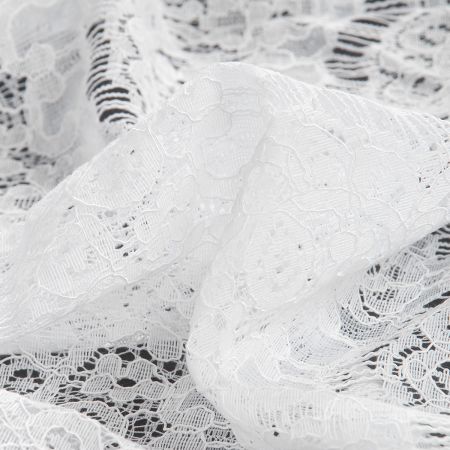 Krajka na mantilu vlnky lomená bílá