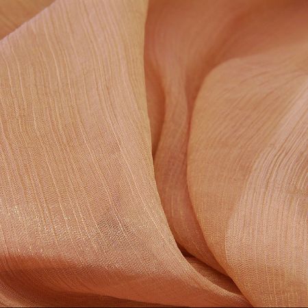 Šifónová plizovaná látka šanžán starorůžový